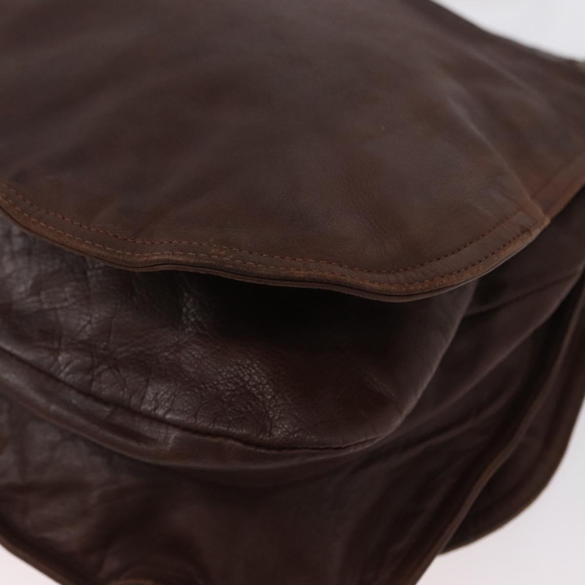 BOTTEGA VENETA Shoulder Bag Leather Brown Auth bs33558