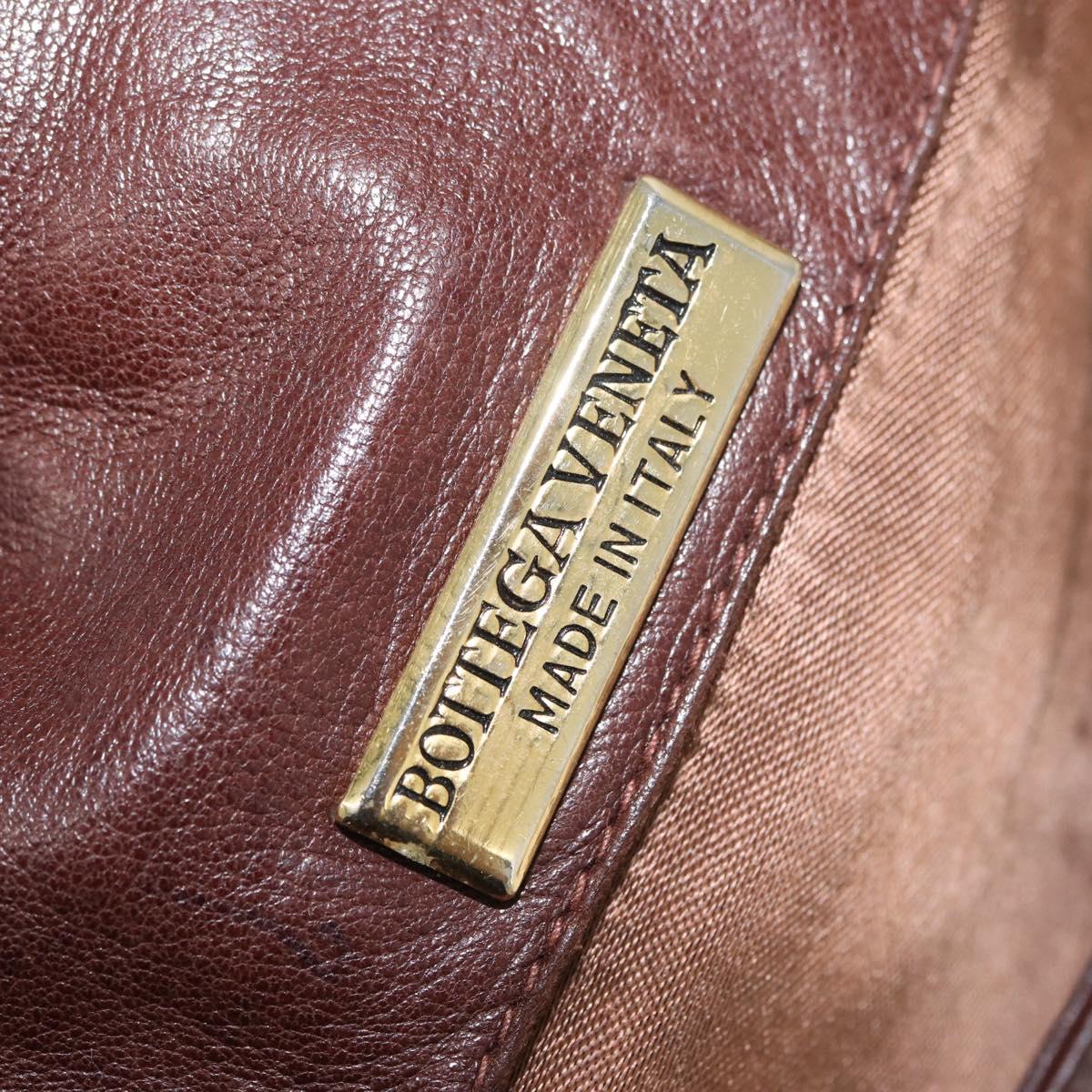 BOTTEGA VENETA Shoulder Bag Leather Brown Auth bs33558