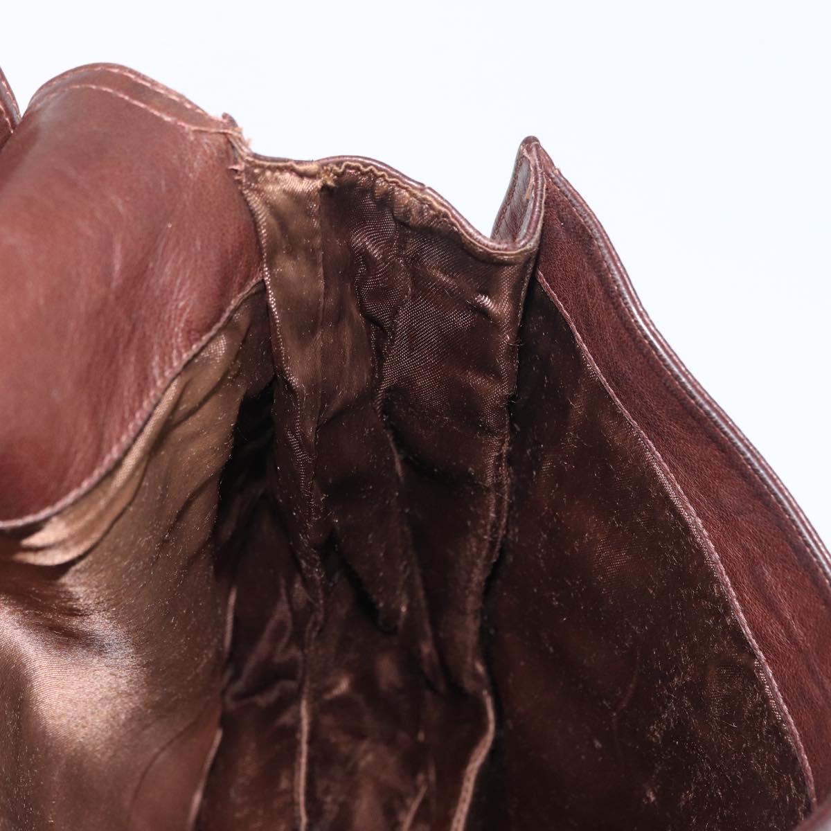 BOTTEGA VENETA Shoulder Bag Leather Brown Auth bs33558