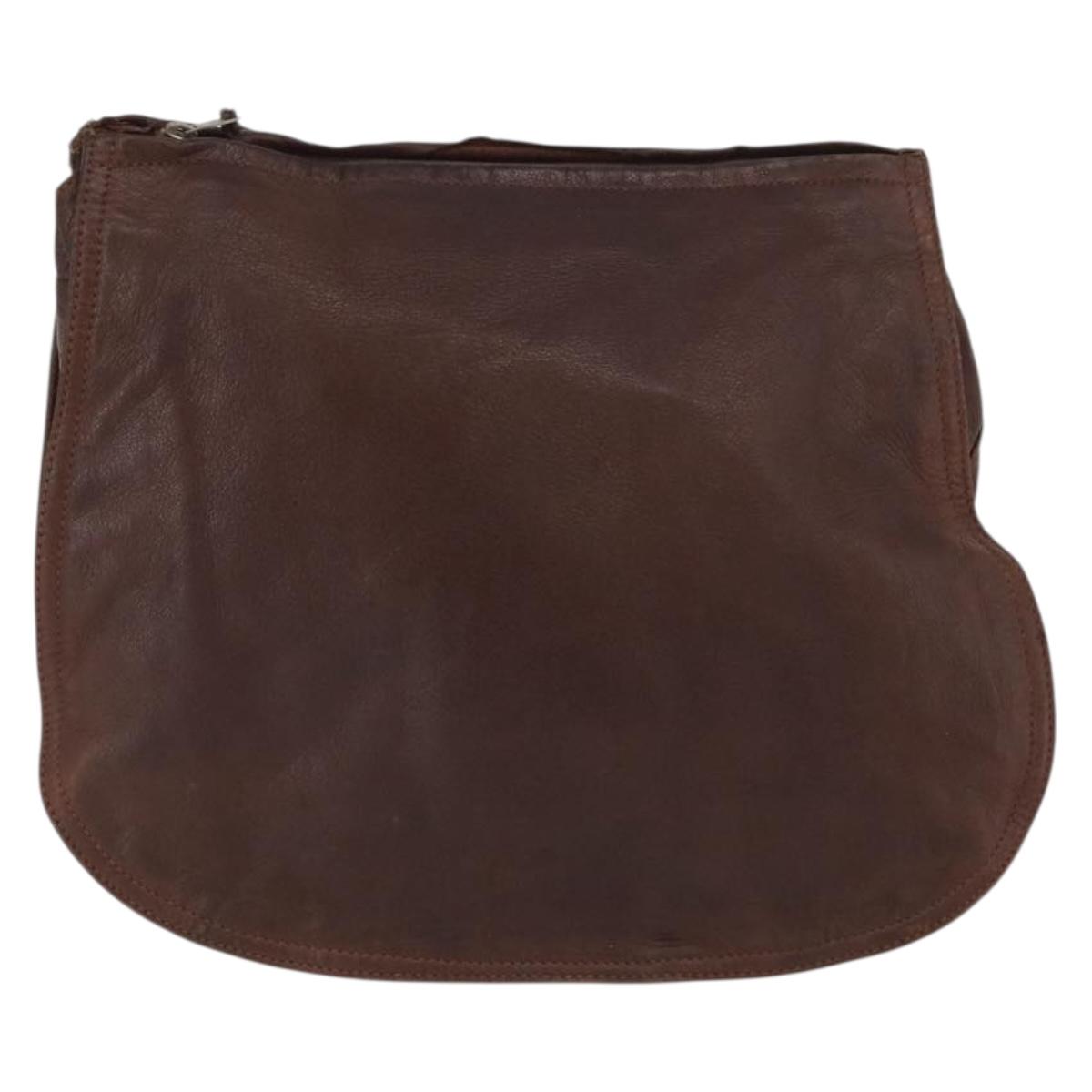 BOTTEGA VENETA Shoulder Bag Leather Brown Auth bs33558