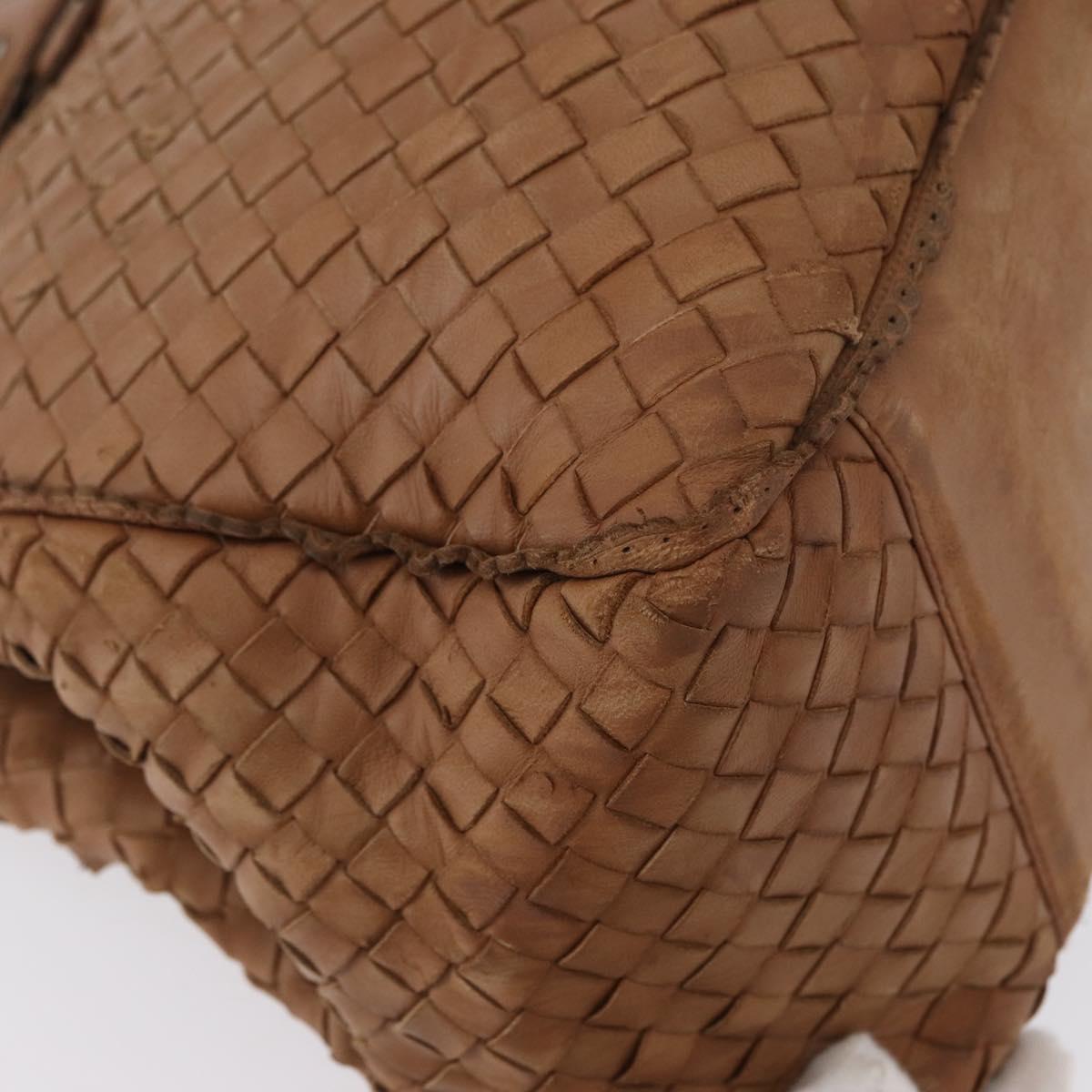 BOTTEGA VENETA Hand Bag Leather Brown Auth bs33559