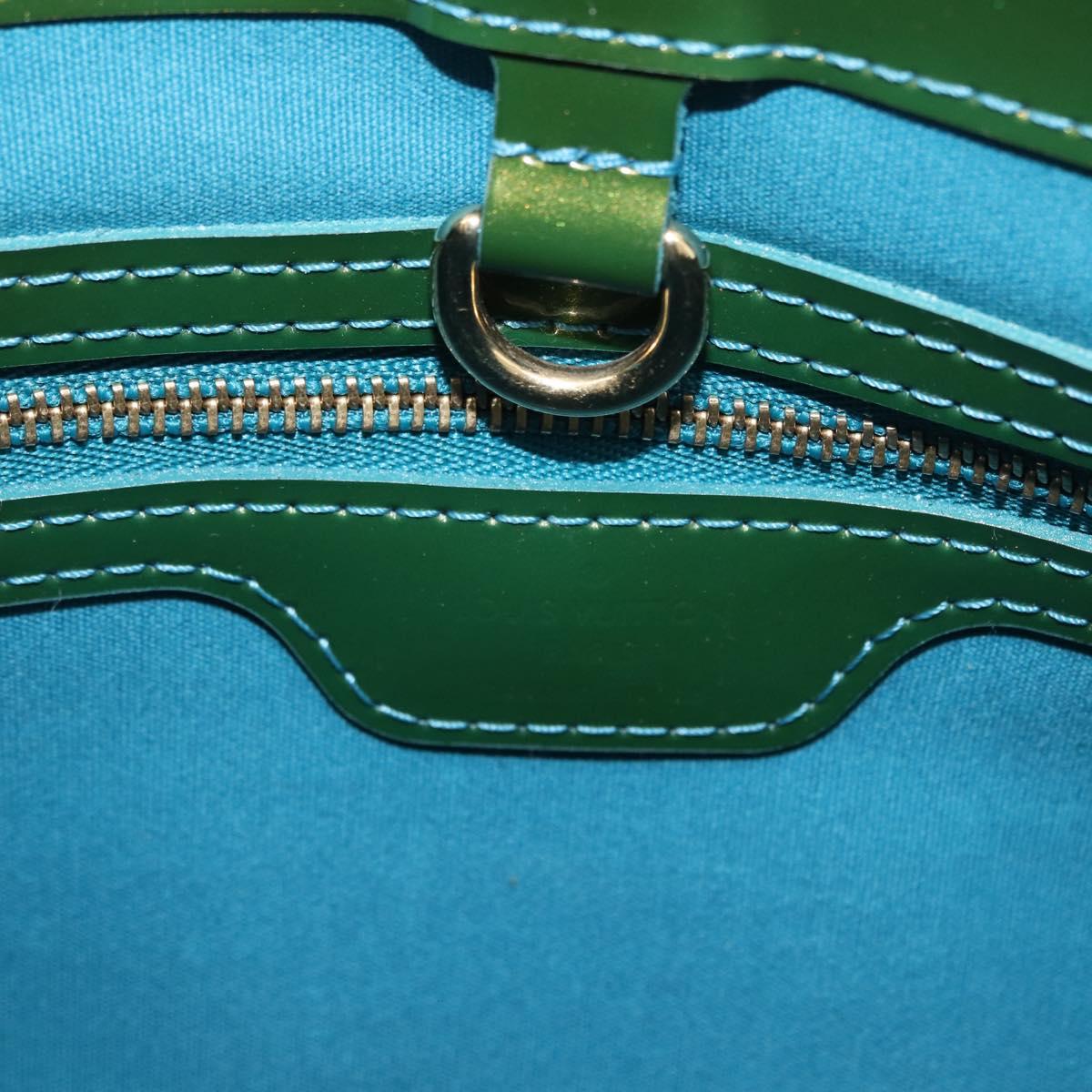 LOUIS VUITTON Monogram Vernis Wilshire PM Bag Blue Lagon M91724 LV Auth bs33564