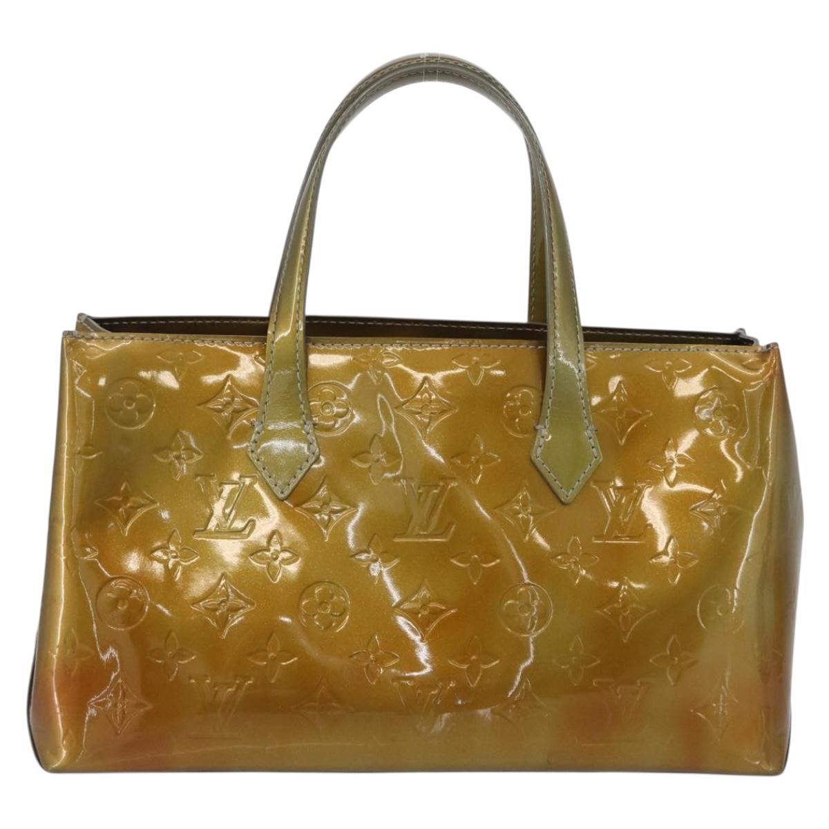 LOUIS VUITTON Monogram Vernis Wilshire PM Bag Gris Art Deco M91627 Auth bs33565