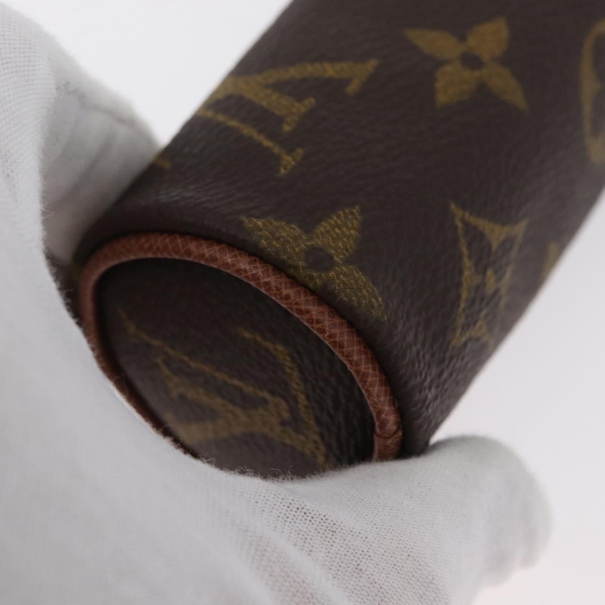 LOUIS VUITTON Monogram Etui 3 Ball de Golf Pouch M58249 LV Auth bs33568