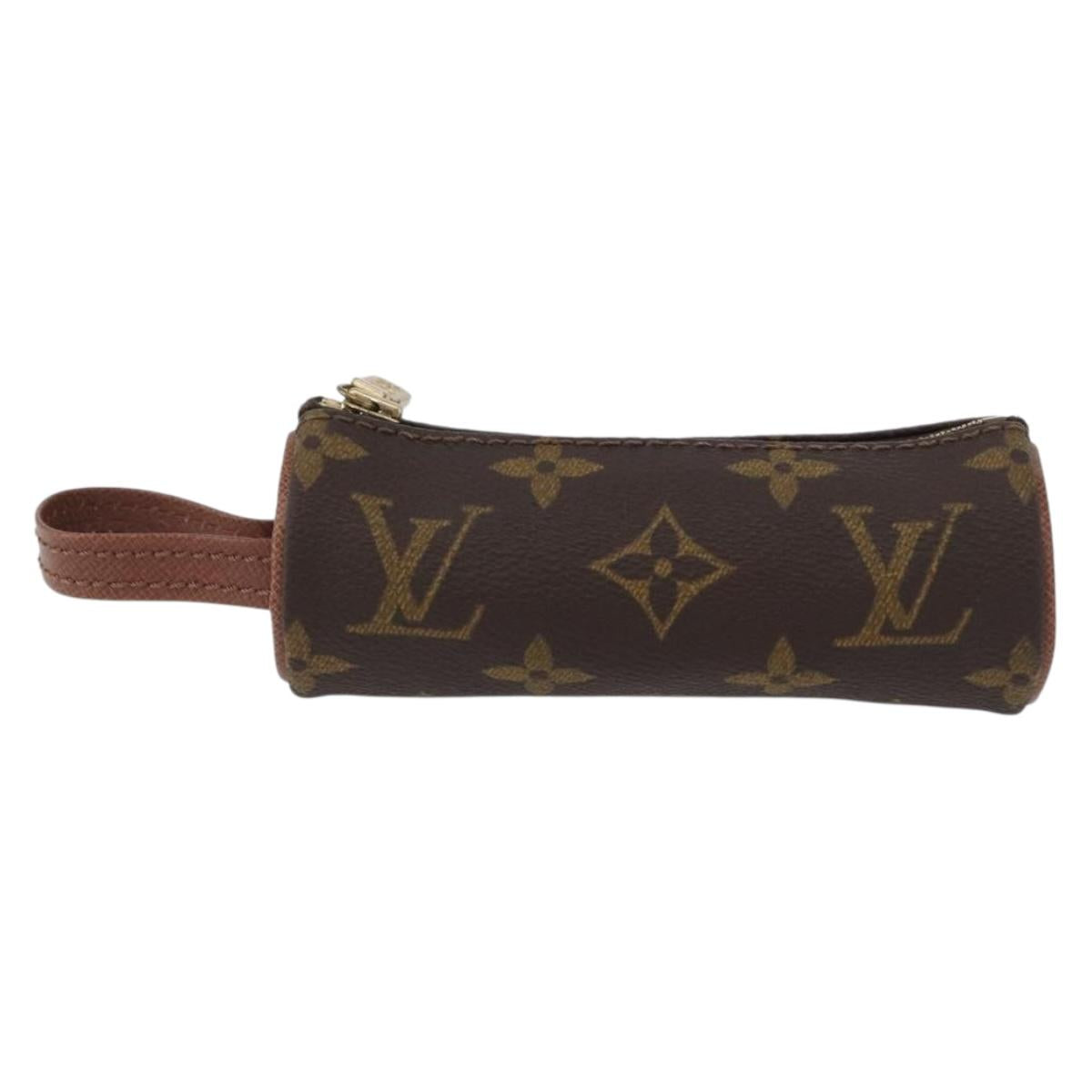 LOUIS VUITTON Monogram Etui 3 Ball de Golf Pouch M58249 LV Auth bs33568
