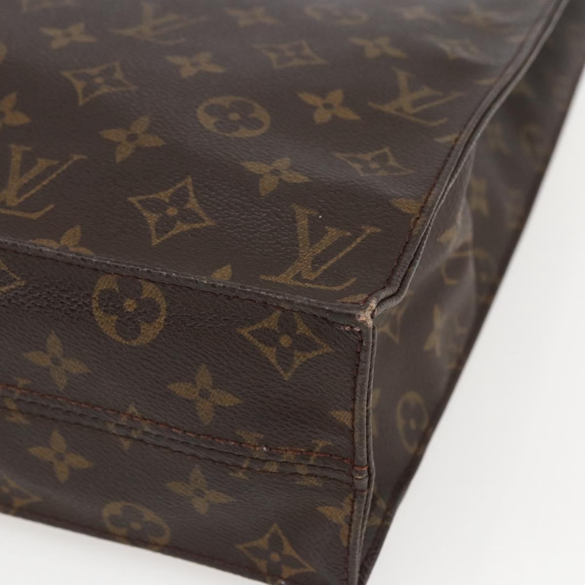 LOUIS VUITTON Monogram Sac Plat Hand Bag M51140 LV Auth bs33569