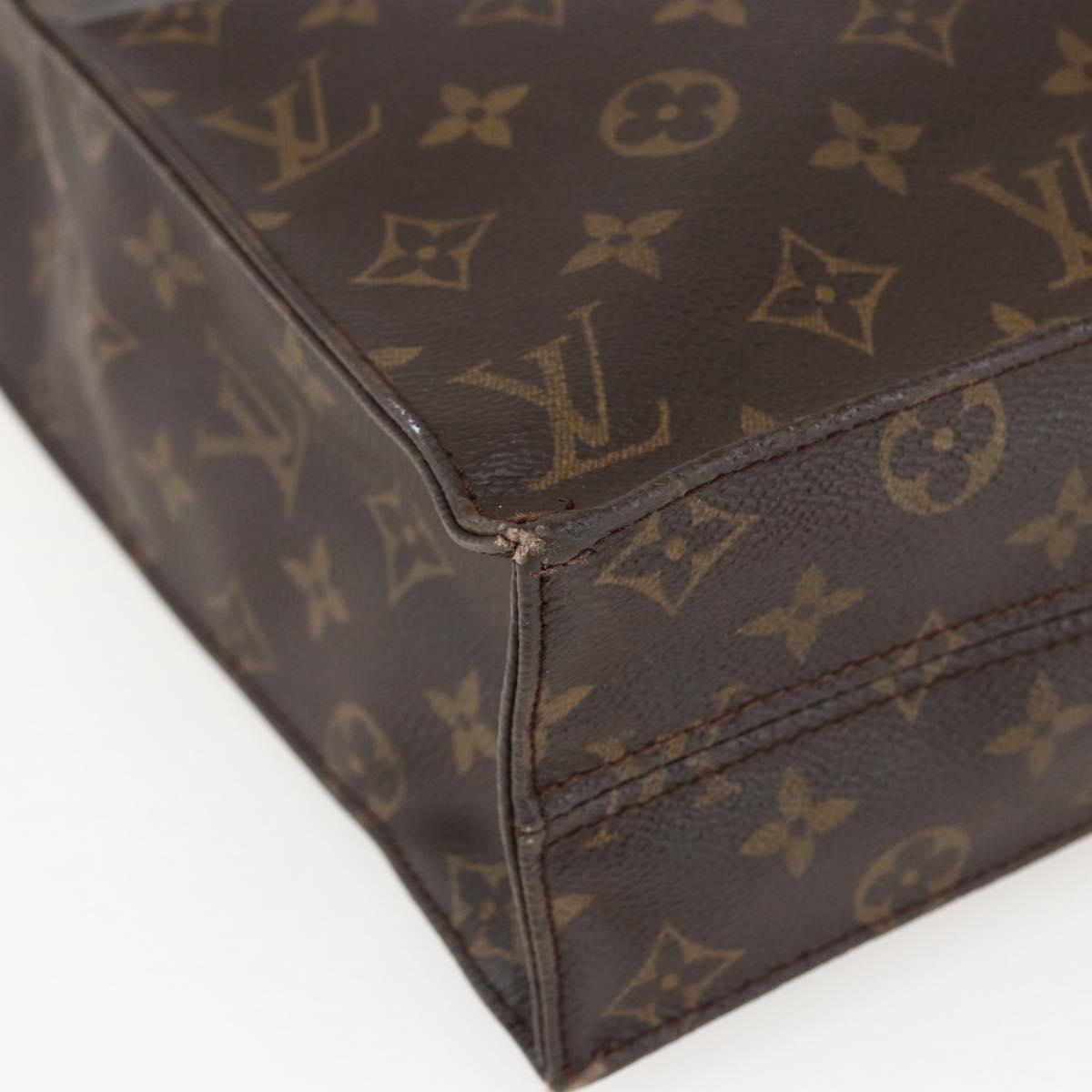 LOUIS VUITTON Monogram Sac Plat Hand Bag M51140 LV Auth bs33569