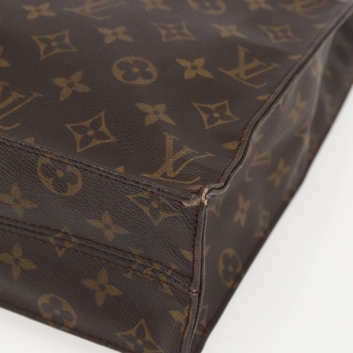 LOUIS VUITTON Monogram Sac Plat Hand Bag M51140 LV Auth bs33569