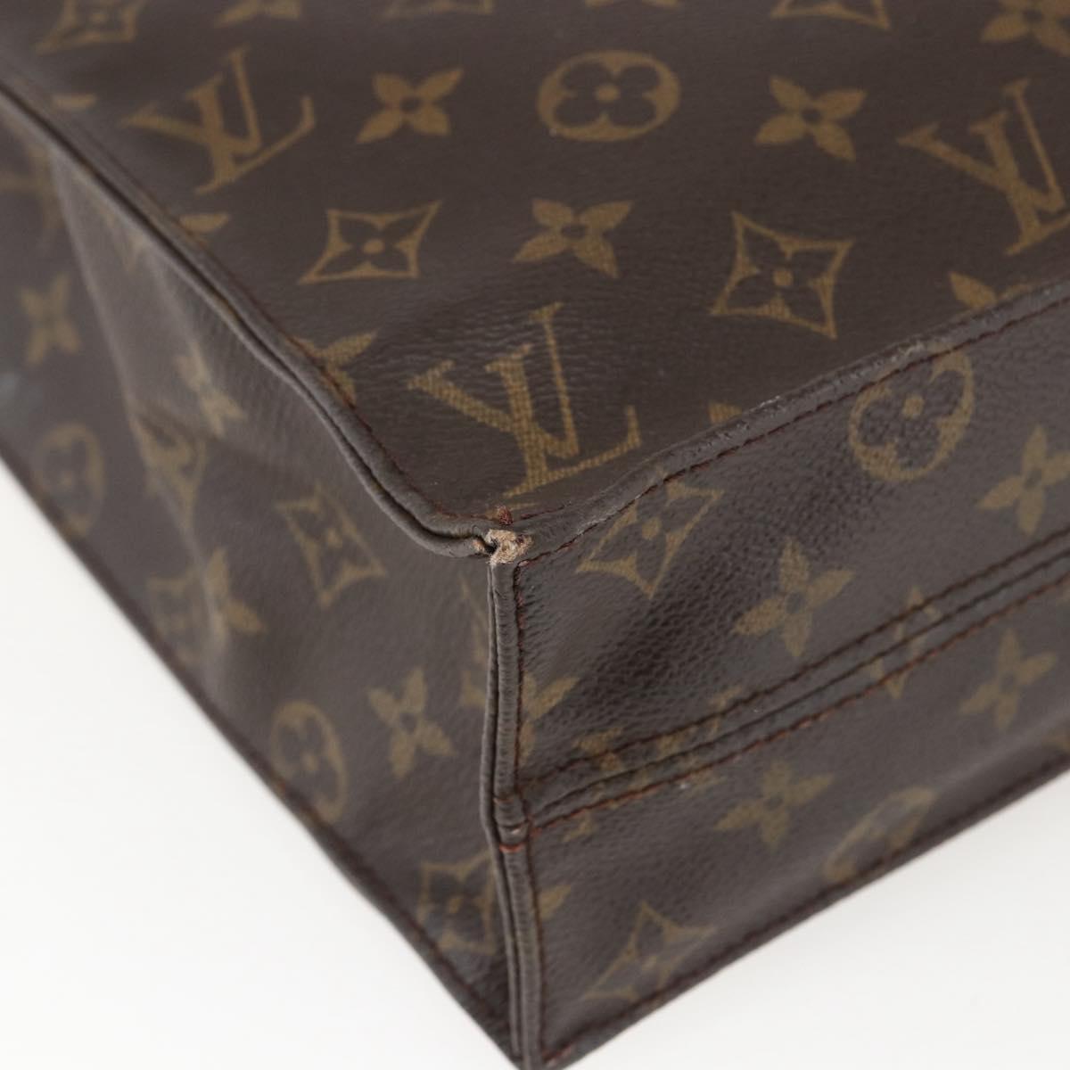 LOUIS VUITTON Monogram Sac Plat Hand Bag M51140 LV Auth bs33569