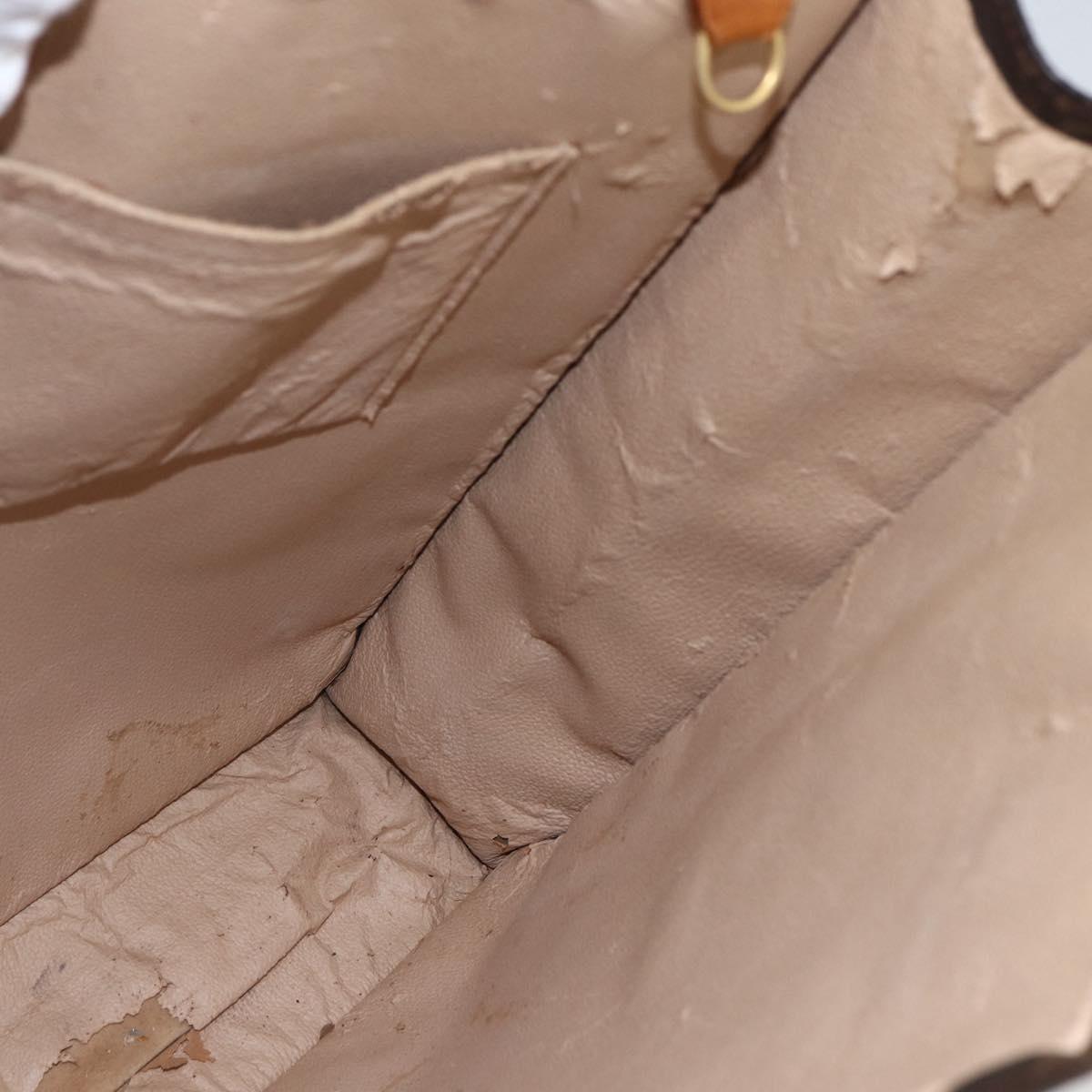 LOUIS VUITTON Monogram Sac Plat Hand Bag M51140 LV Auth bs33569