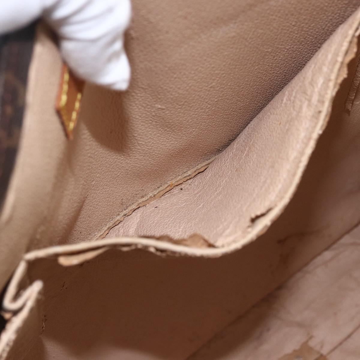 LOUIS VUITTON Monogram Sac Plat Hand Bag M51140 LV Auth bs33569