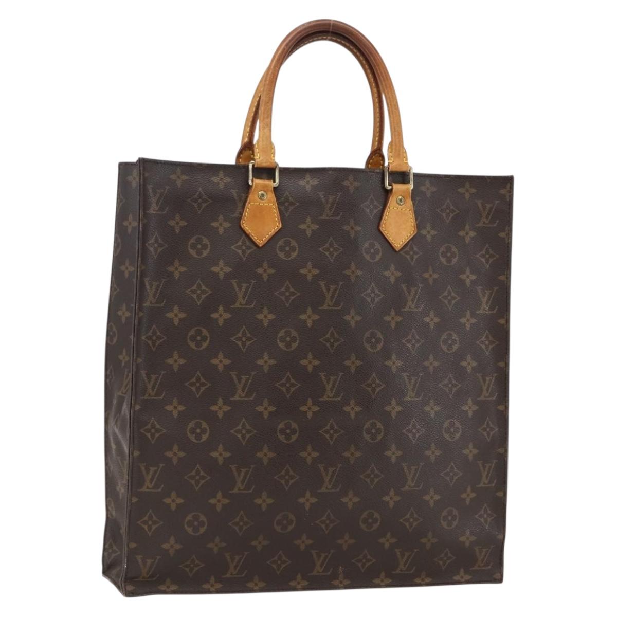 LOUIS VUITTON Monogram Sac Plat Hand Bag M51140 LV Auth bs33569