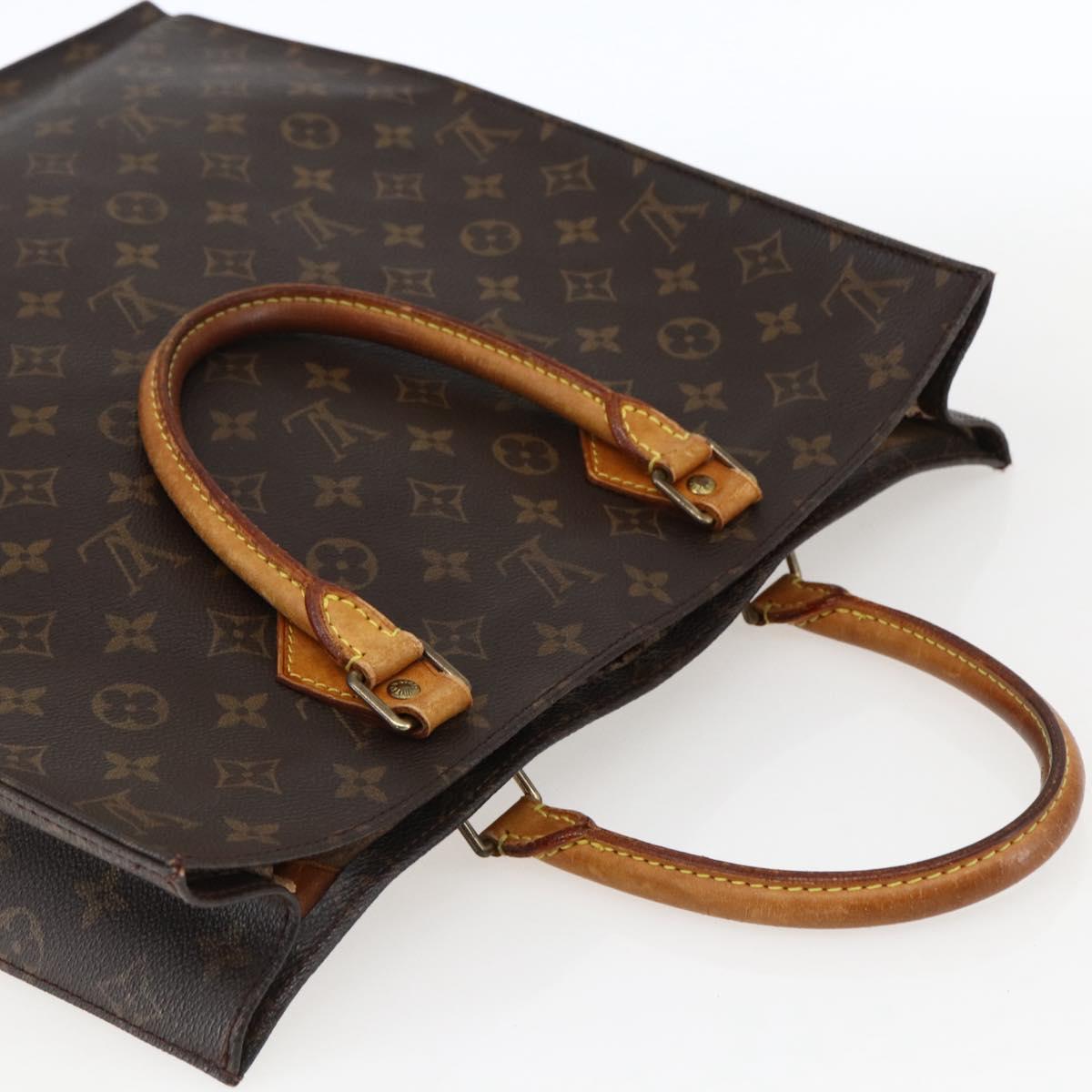LOUIS VUITTON Monogram Sac Plat Hand Bag M51140 LV Auth bs33569