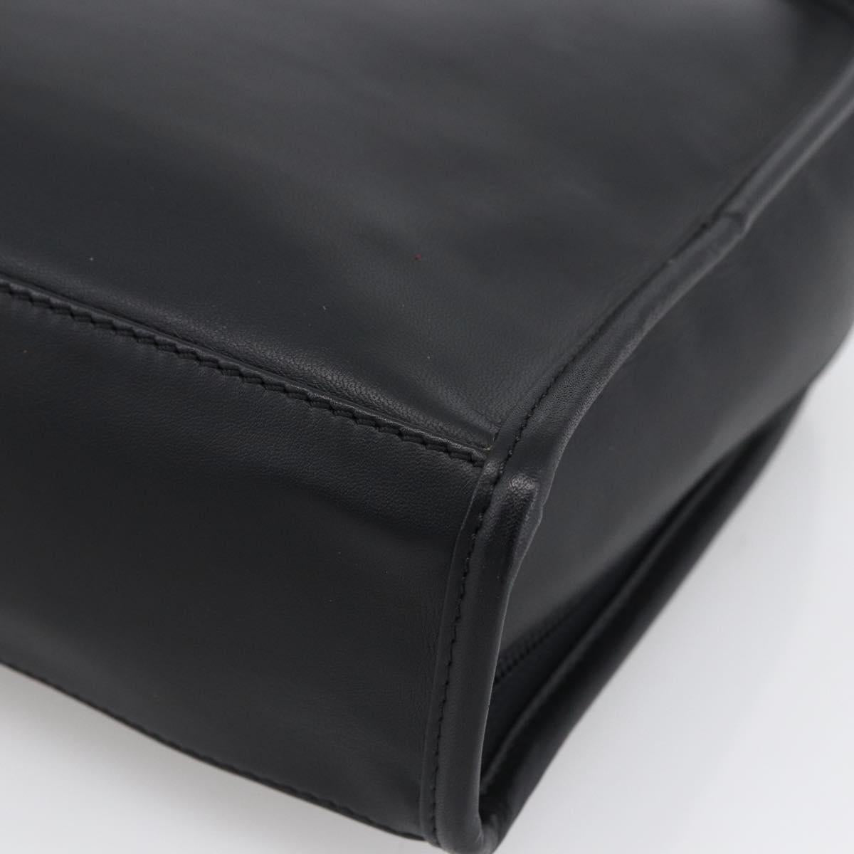 LOEWE Pouch Leather Black Gold Auth bs33573V