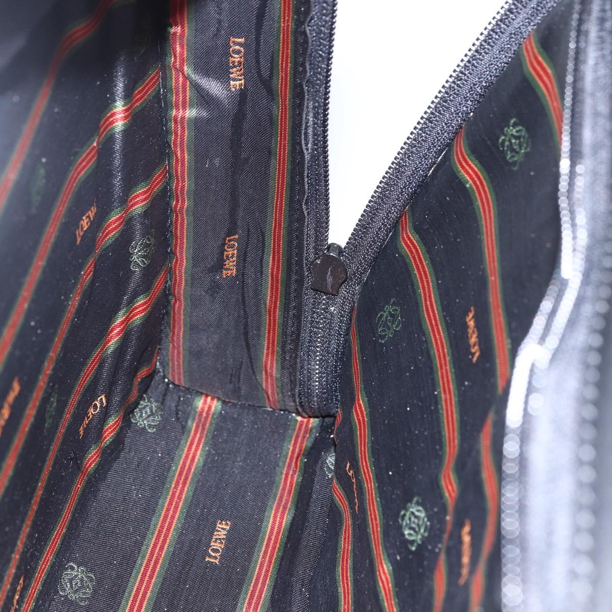 LOEWE Pouch Leather Black Gold Auth bs33573V