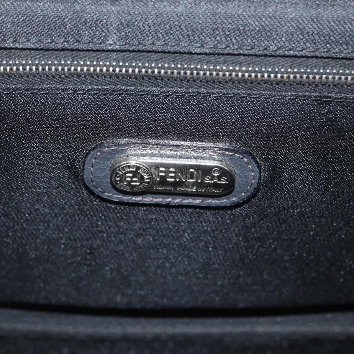 FENDI Shoulder Bag Velor Gray Silver Auth bs33575