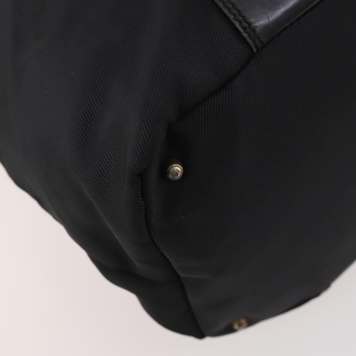 GUCCI Boston Bag Nylon Black Silver 019 2855 0530 508 Auth bs33595
