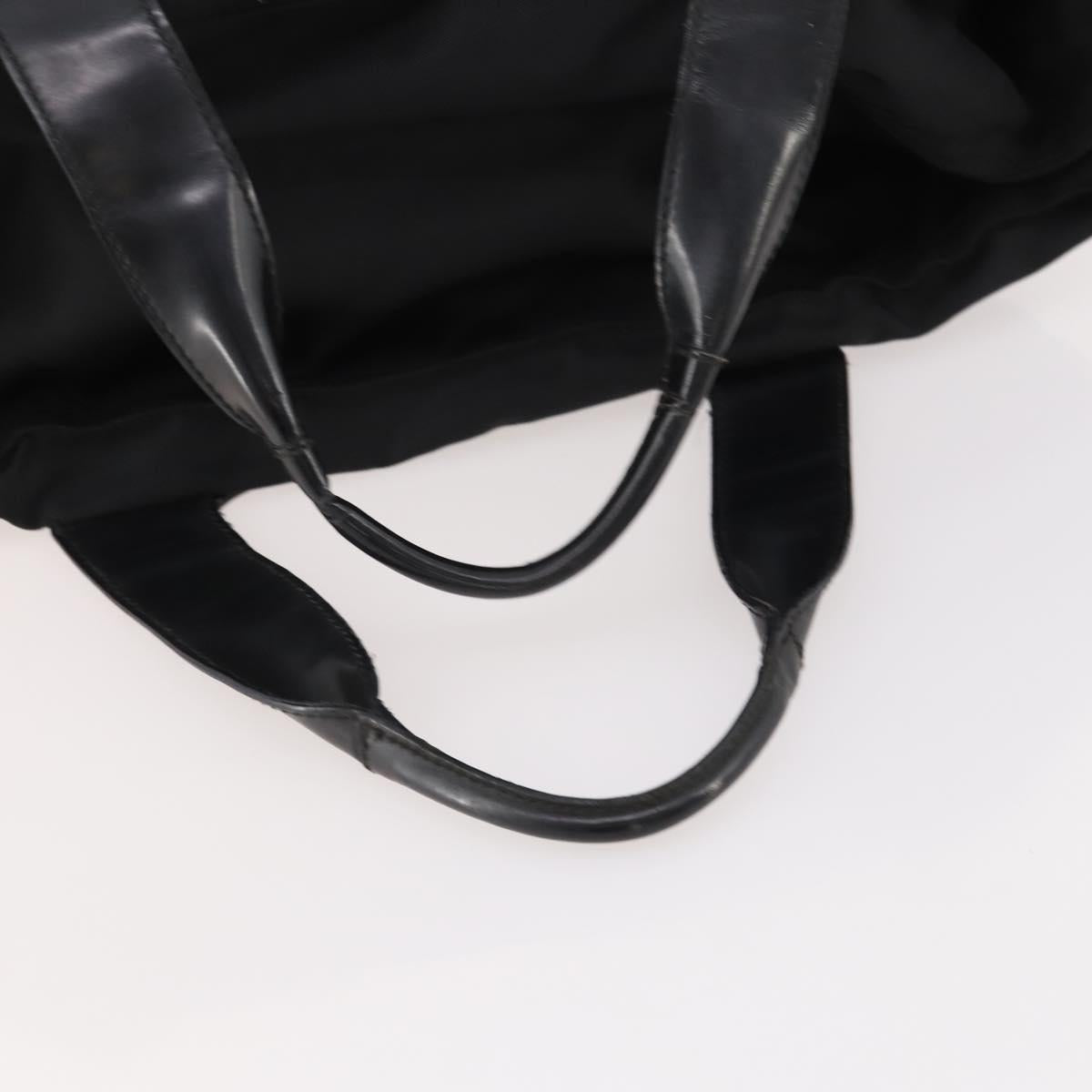 GUCCI Boston Bag Nylon Black Silver 019 2855 0530 508 Auth bs33595