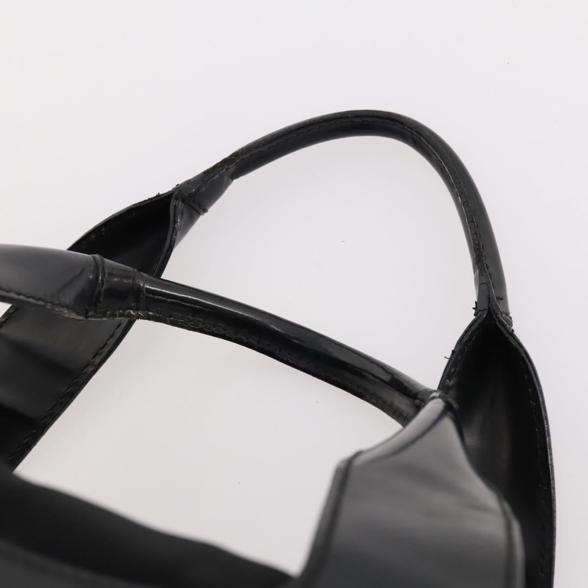 GUCCI Boston Bag Nylon Black Silver 019 2855 0530 508 Auth bs33595