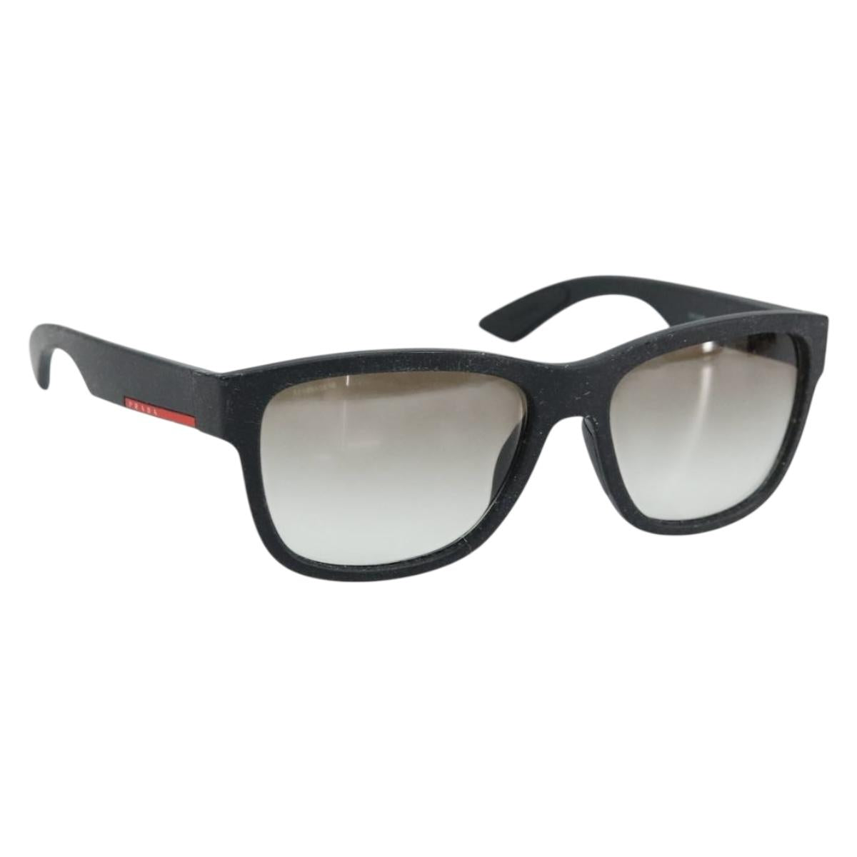 PRADA Sunglasses plastic Black Auth bs33599