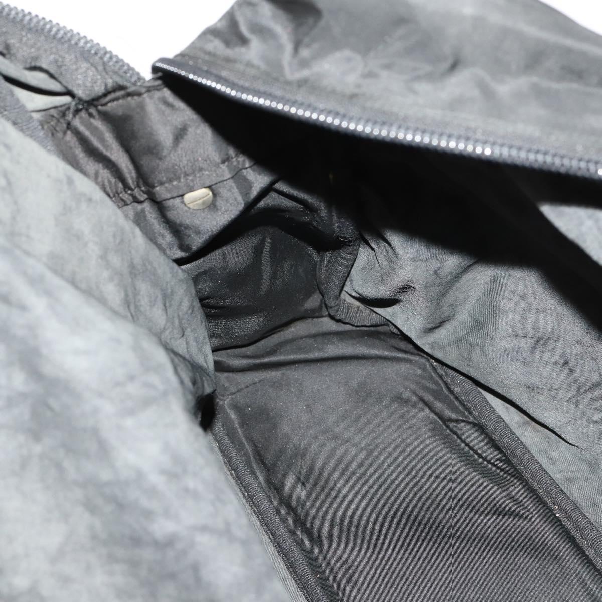 PRADA Boston Bag Nylon Black Silver Auth bs33605