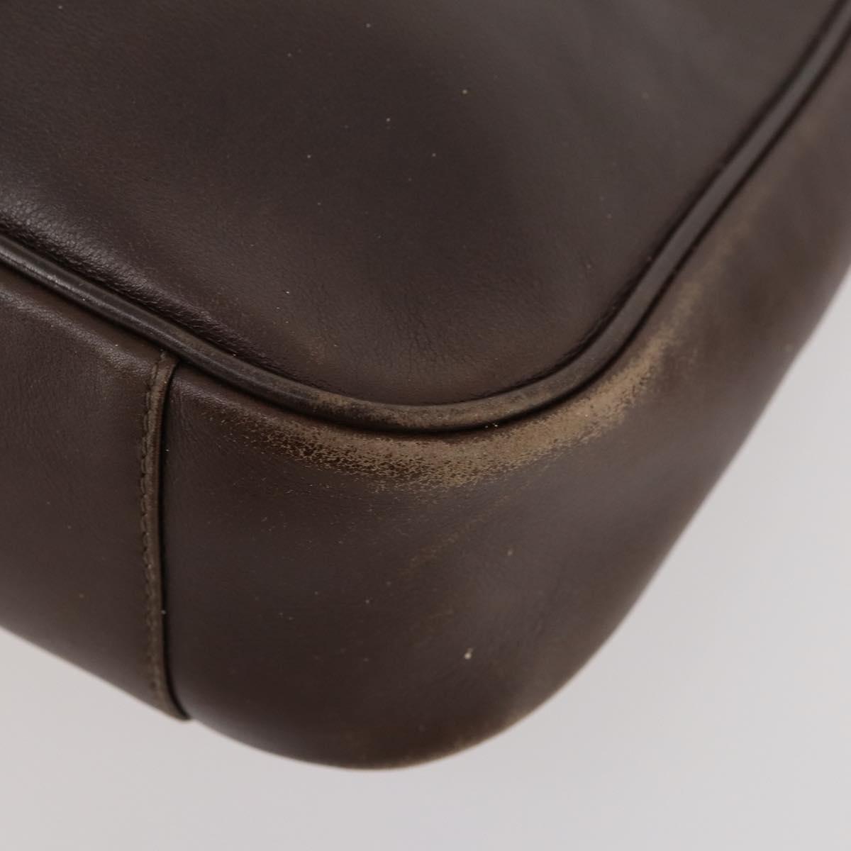 GUCCI Bamboo Hand Bag Leather 2way Brown Gold 001 3444 1638 Auth bs33606