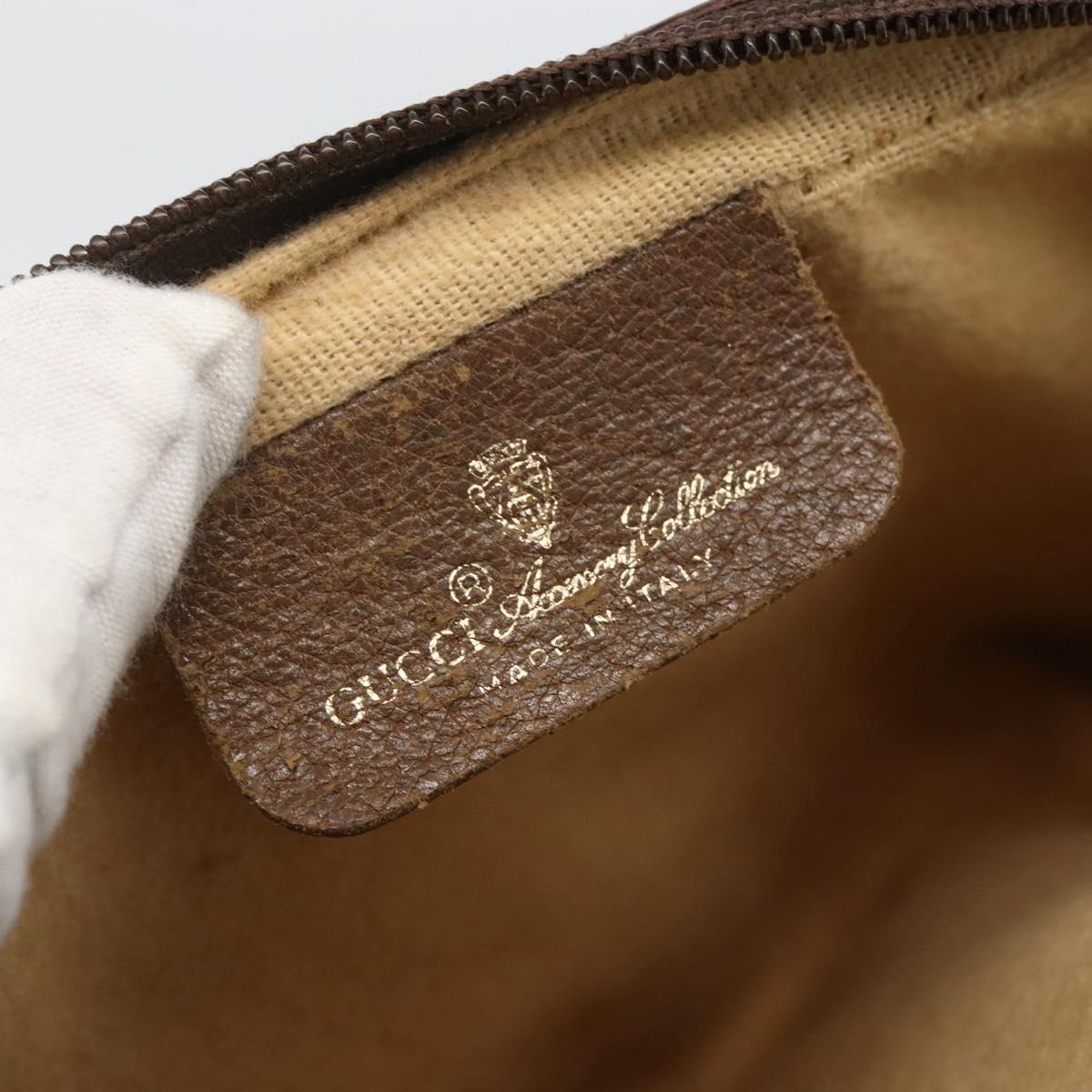 GUCCI GG Supreme Web Sherry Line Bag PVC Beige Gold 89 02 055 Auth bs33607