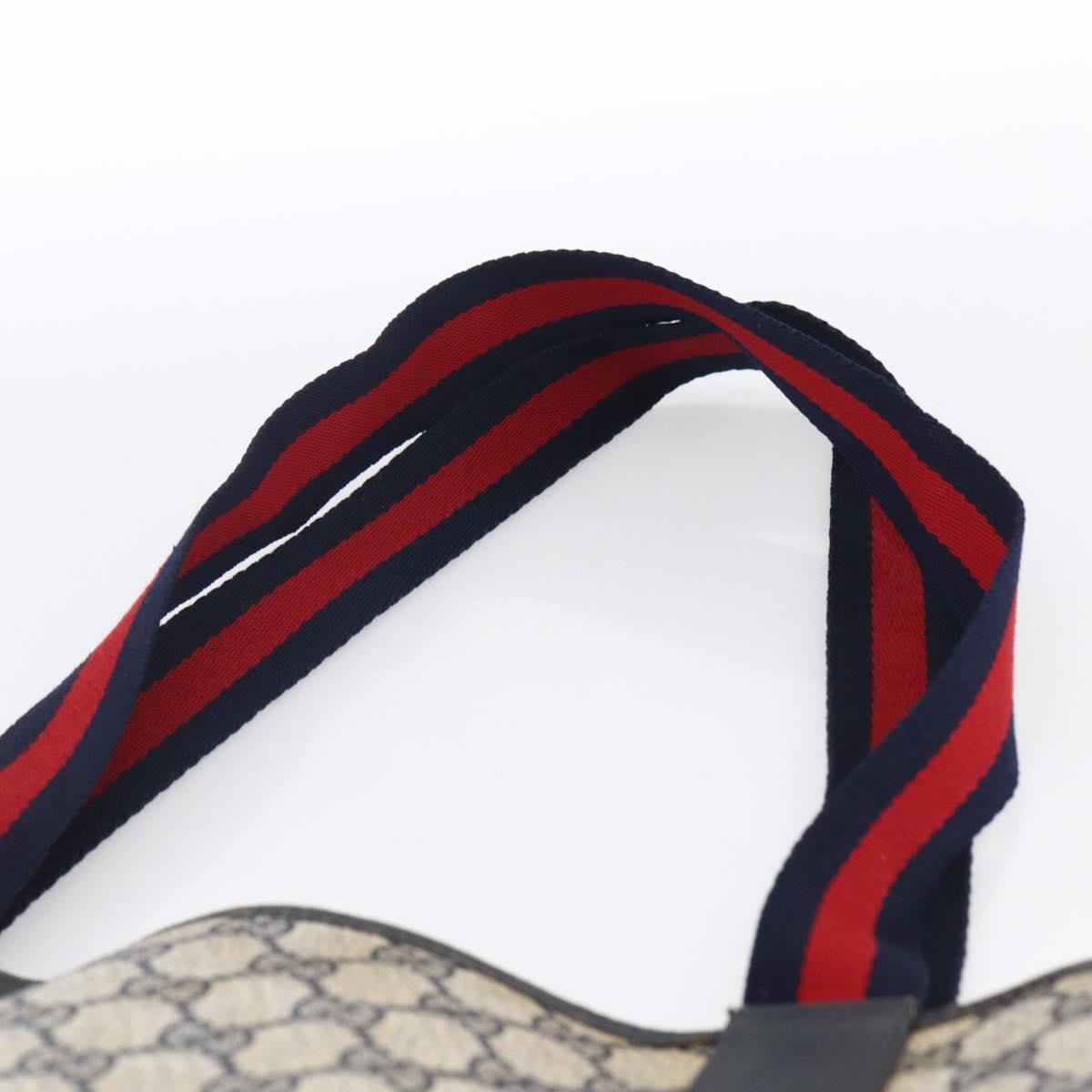 GUCCI GG Supreme Sherry Line Tote Bag PVC Navy Gold 120 02 003 Auth bs33609