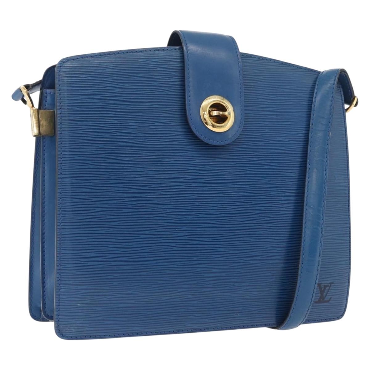 LOUIS VUITTON Epi Capuchin Shoulder Bag Blue M52345 LV Auth bs33618