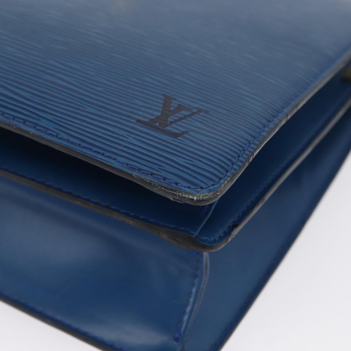 LOUIS VUITTON Epi Capuchin Shoulder Bag Blue M52345 LV Auth bs33618