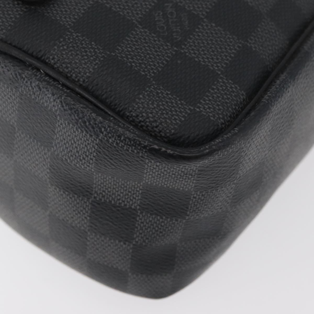 LOUIS VUITTON Damier Graphite Toilet Pouch Clutch Bag N47625 LV Auth bs33619