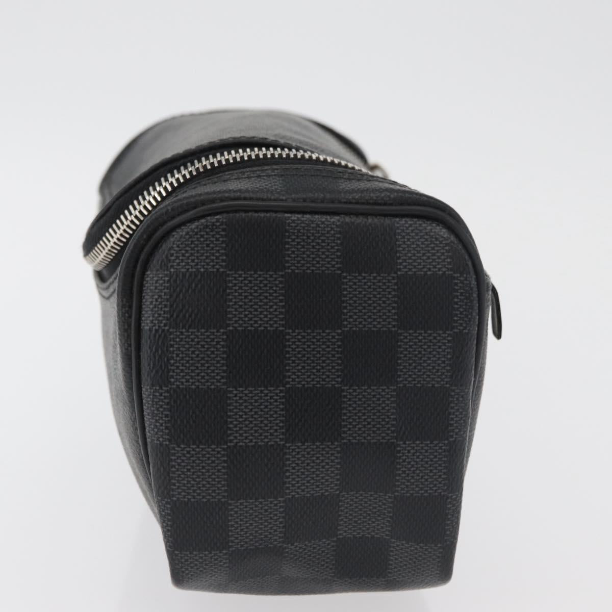 LOUIS VUITTON Damier Graphite Toilet Pouch Clutch Bag N47625 LV Auth bs33619
