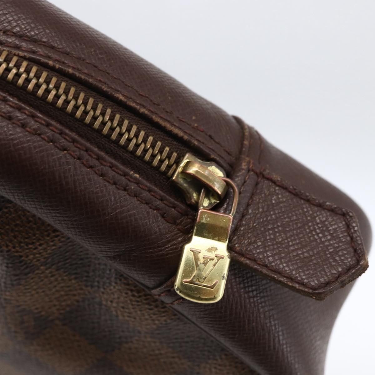 LOUIS VUITTON Damier Ebene Trousse Toilette Clutch Bag N47623 LV Auth bs33621