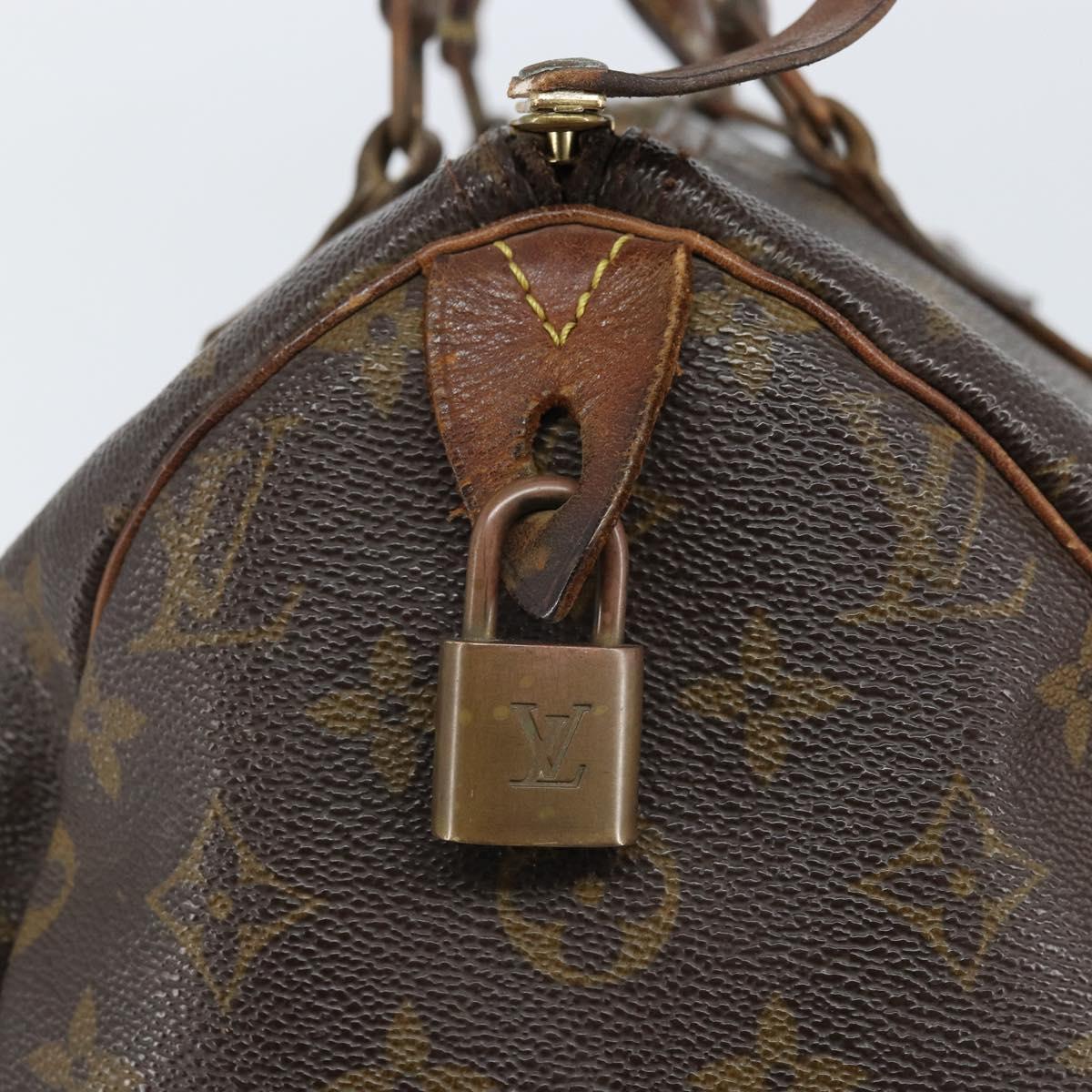 LOUIS VUITTON Monogram Speedy 30 Hand Bag M41526 LV Auth bs33625