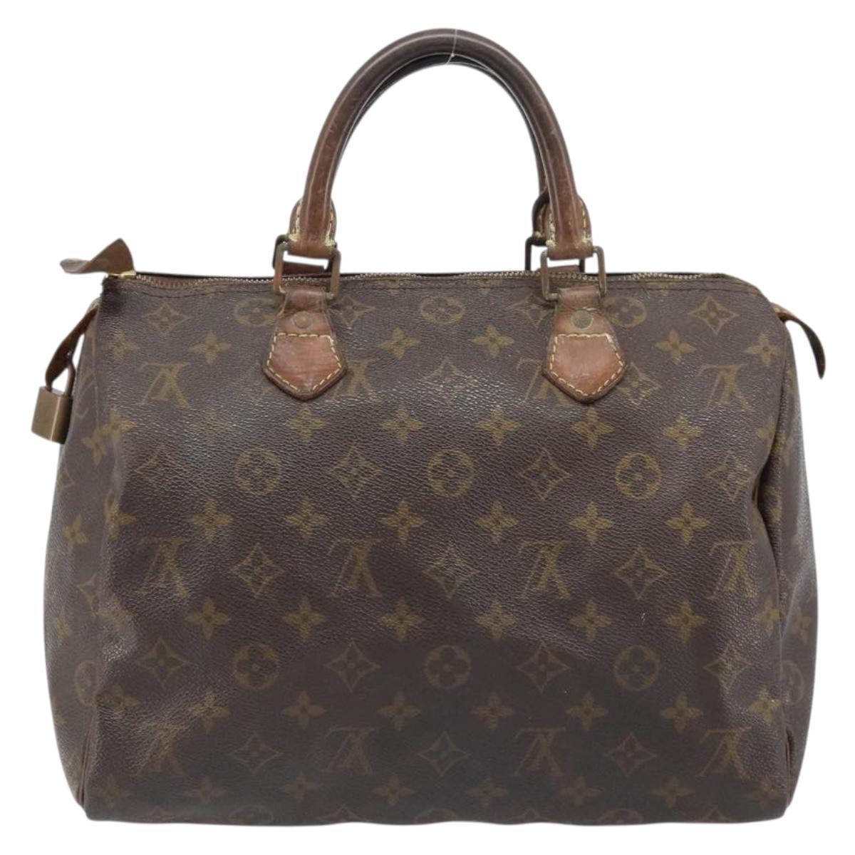 LOUIS VUITTON Monogram Speedy 30 Hand Bag M41526 LV Auth bs33625