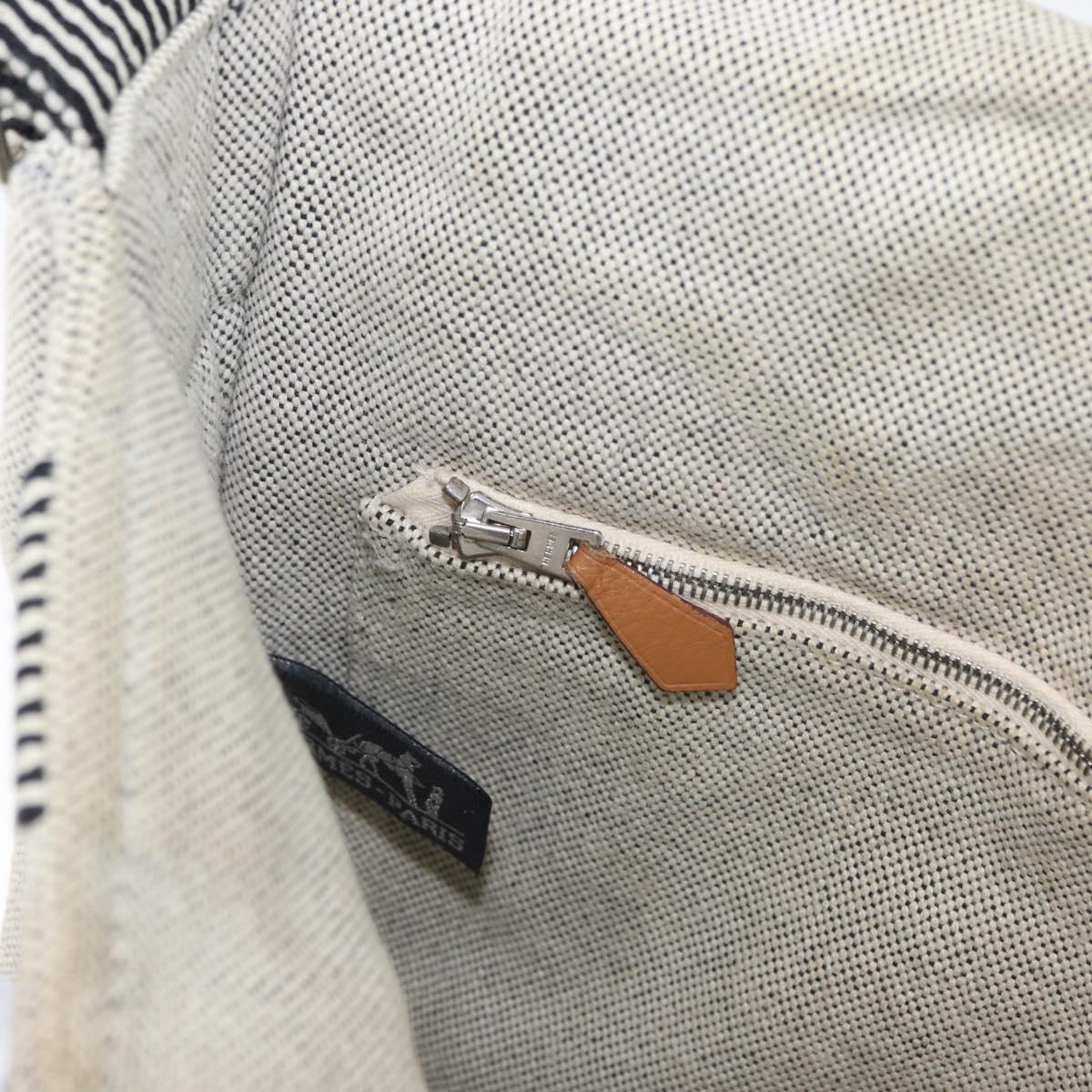 HERMES Fourre Tout Bassas PM Shoulder Bag Canvas Gray Auth bs33632