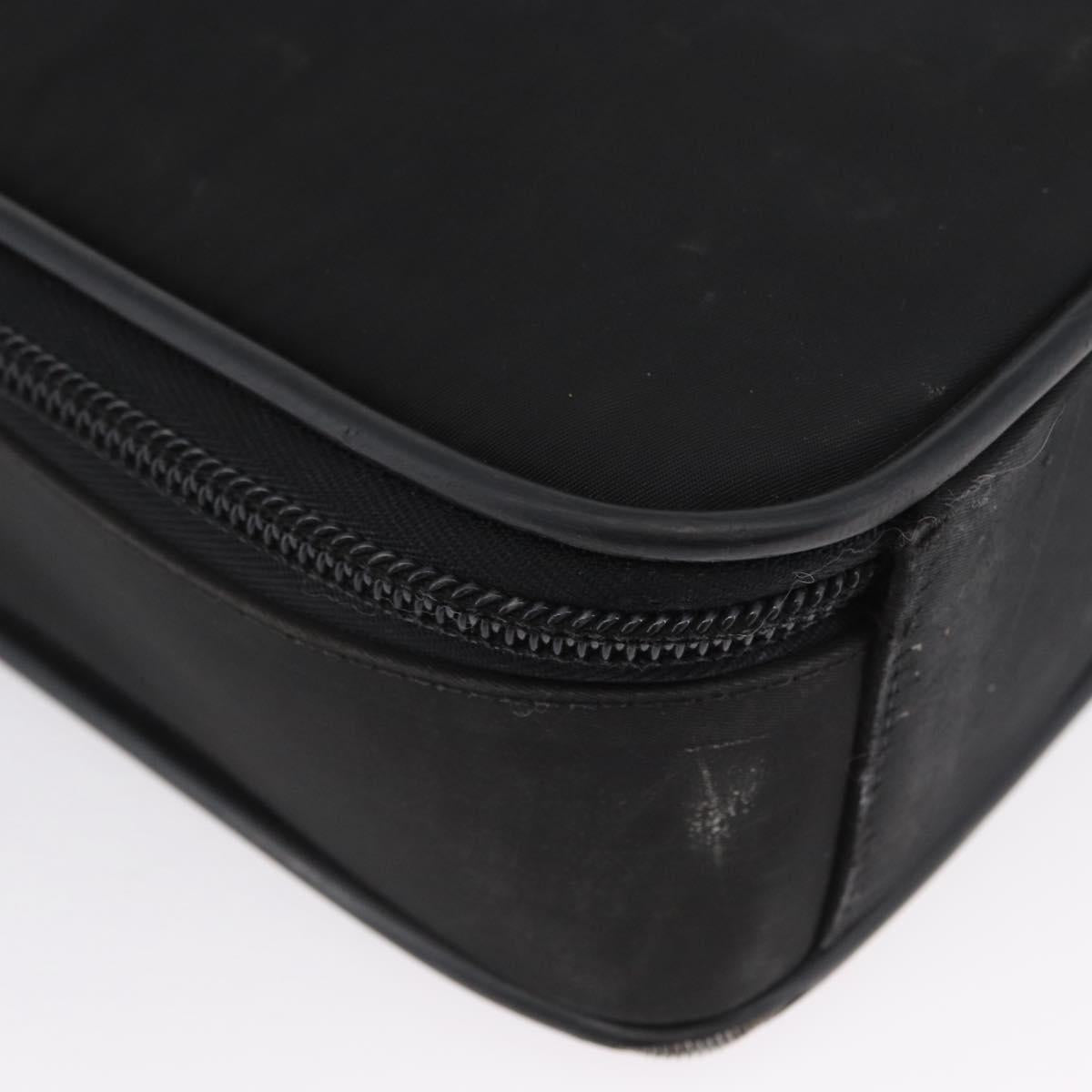 PRADA Shoulder Bag Nylon Black Silver Auth bs33652