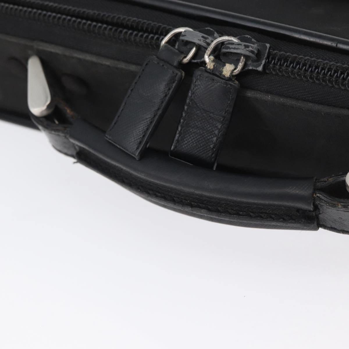 PRADA Shoulder Bag Nylon Black Silver Auth bs33652