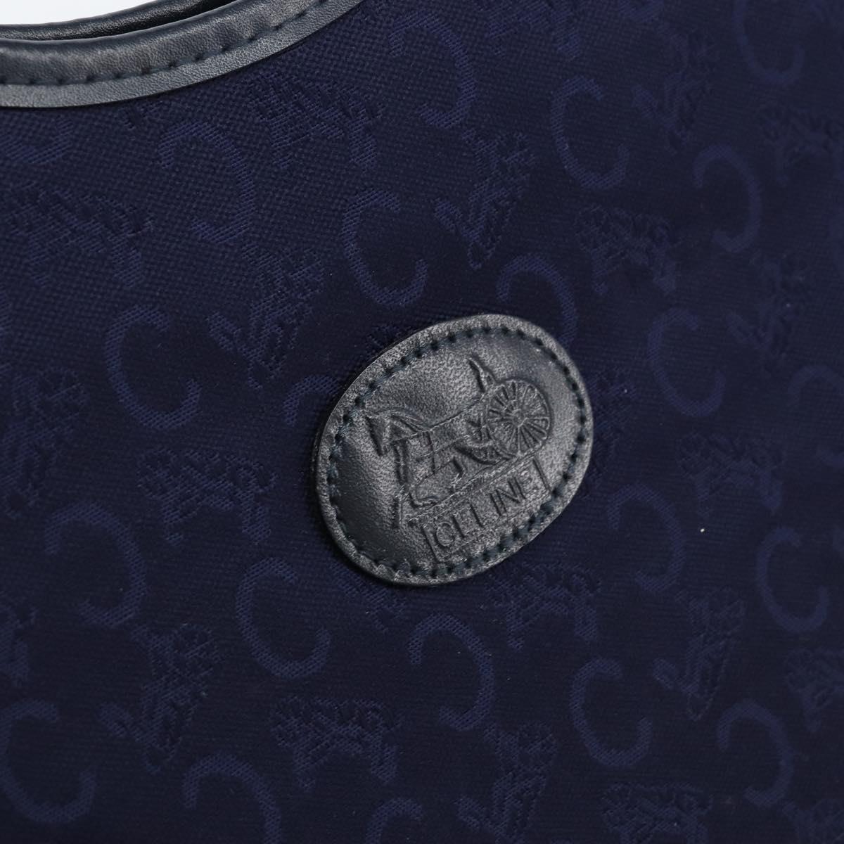 CELINE C Macadam Canvas Hand Bag Navy Auth bs33653