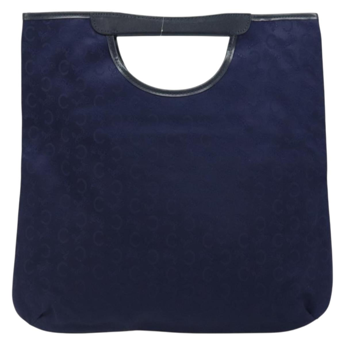 CELINE C Macadam Canvas Hand Bag Navy Auth bs33653