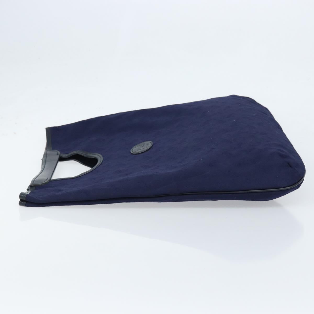 CELINE C Macadam Canvas Hand Bag Navy Auth bs33653