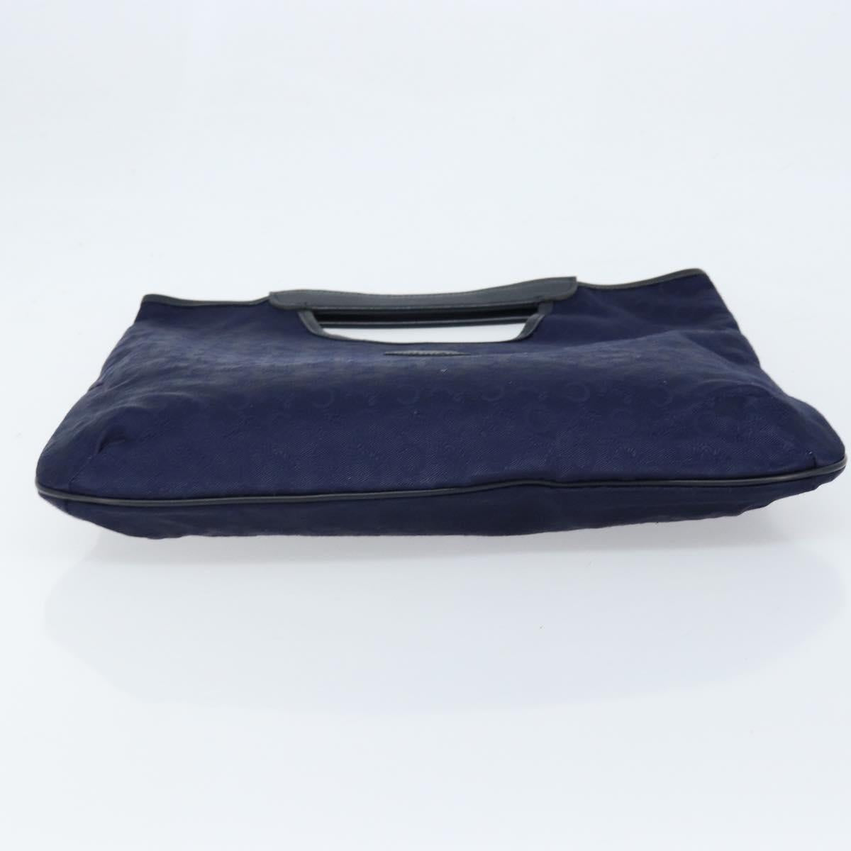 CELINE C Macadam Canvas Hand Bag Navy Auth bs33653