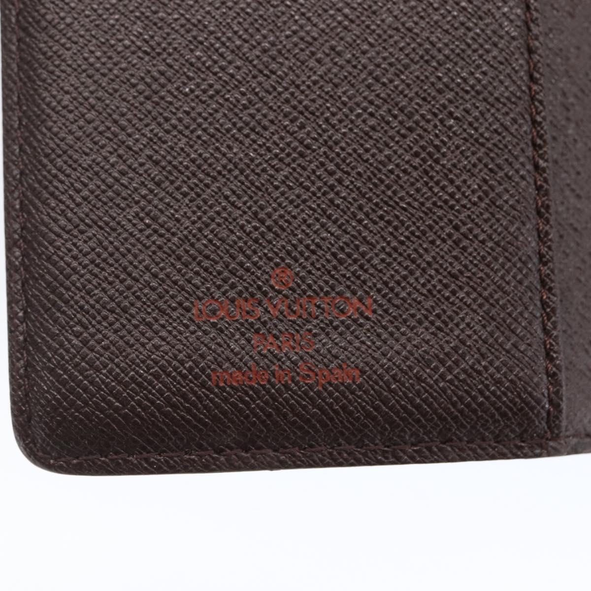 LOUIS VUITTON Damier Ebene Agenda PM Day Planner Cover R20700 LV Auth bs33665