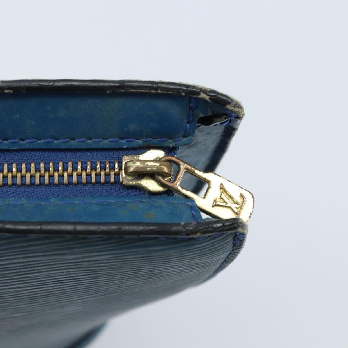 LOUIS VUITTON Epi Saint Jacques Shopping Shoulder Bag Blue M52275 Auth bs33667