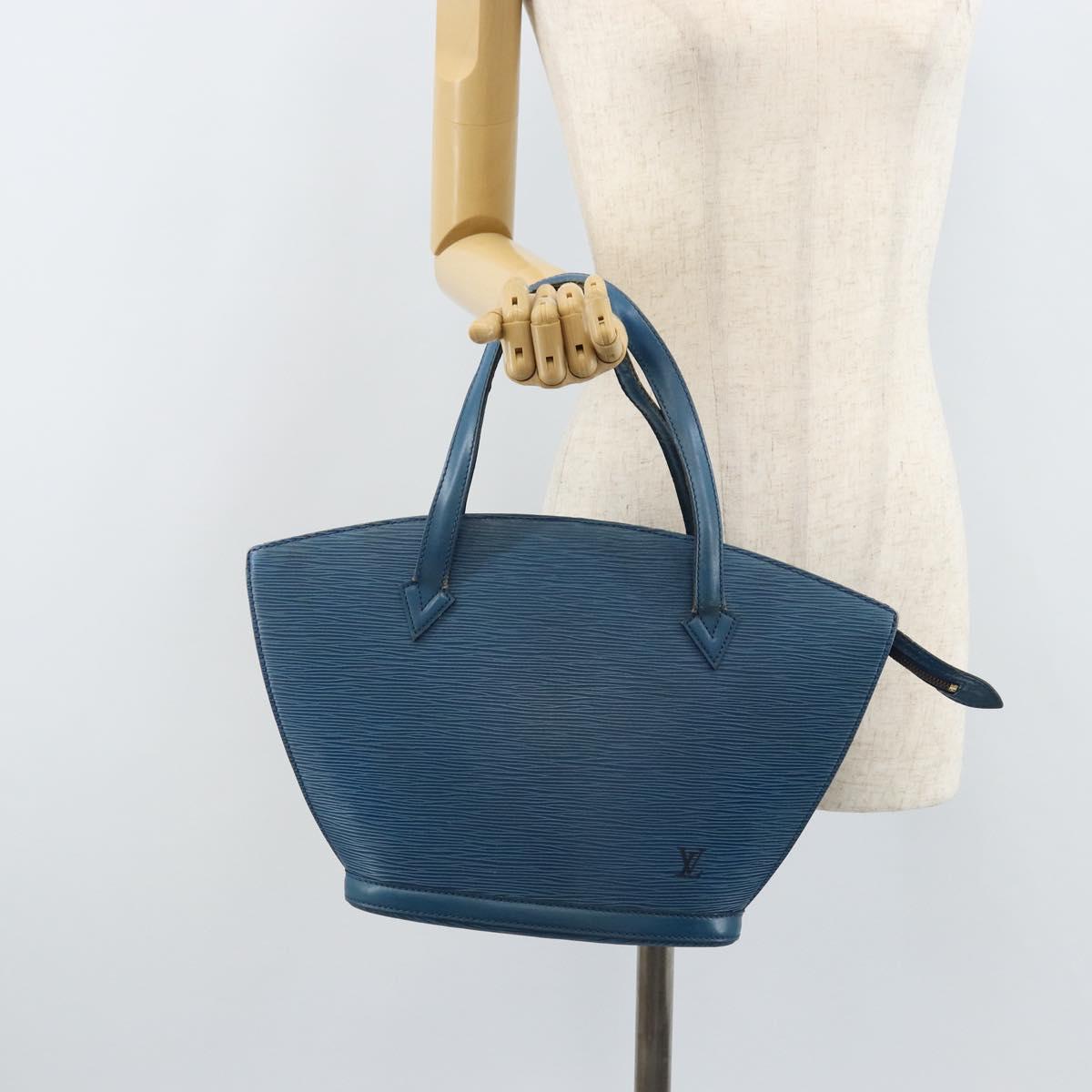 LOUIS VUITTON Epi Saint Jacques Shopping Shoulder Bag Blue M52275 Auth bs33667