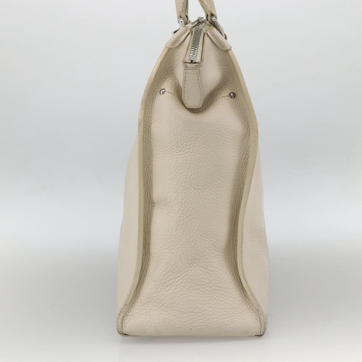 LOUIS VUITTON Cabanaxos Hand Bag Leather White M95887 LV Auth bs33670