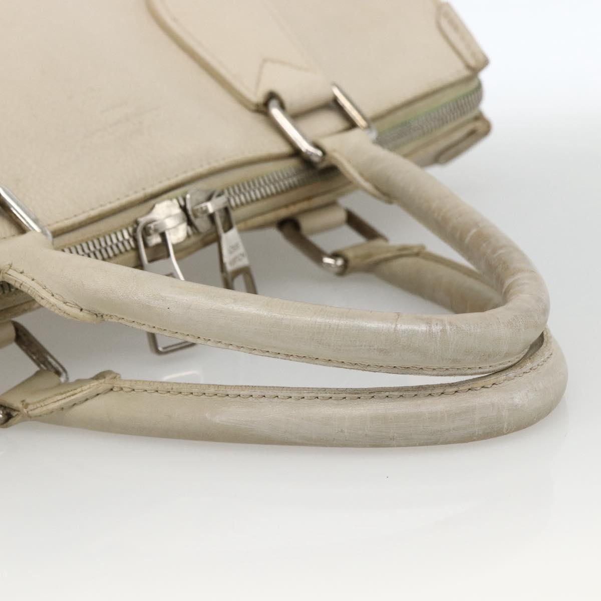 LOUIS VUITTON Cabanaxos Hand Bag Leather White M95887 LV Auth bs33670