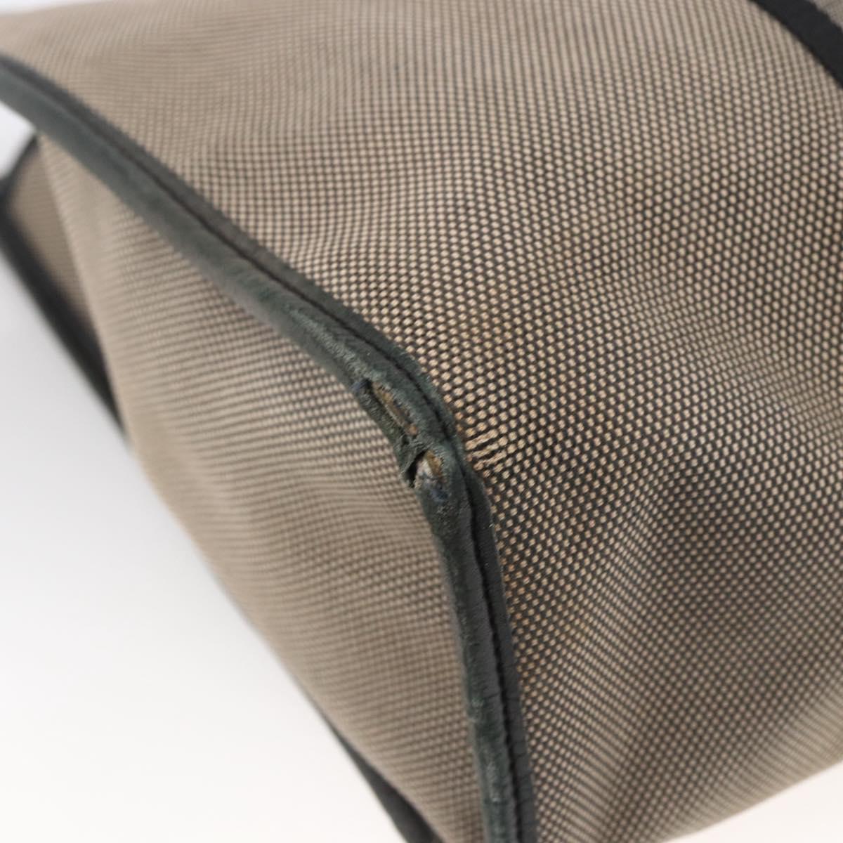 FENDI Tote Bag Canvas Brown Silver Auth bs33677