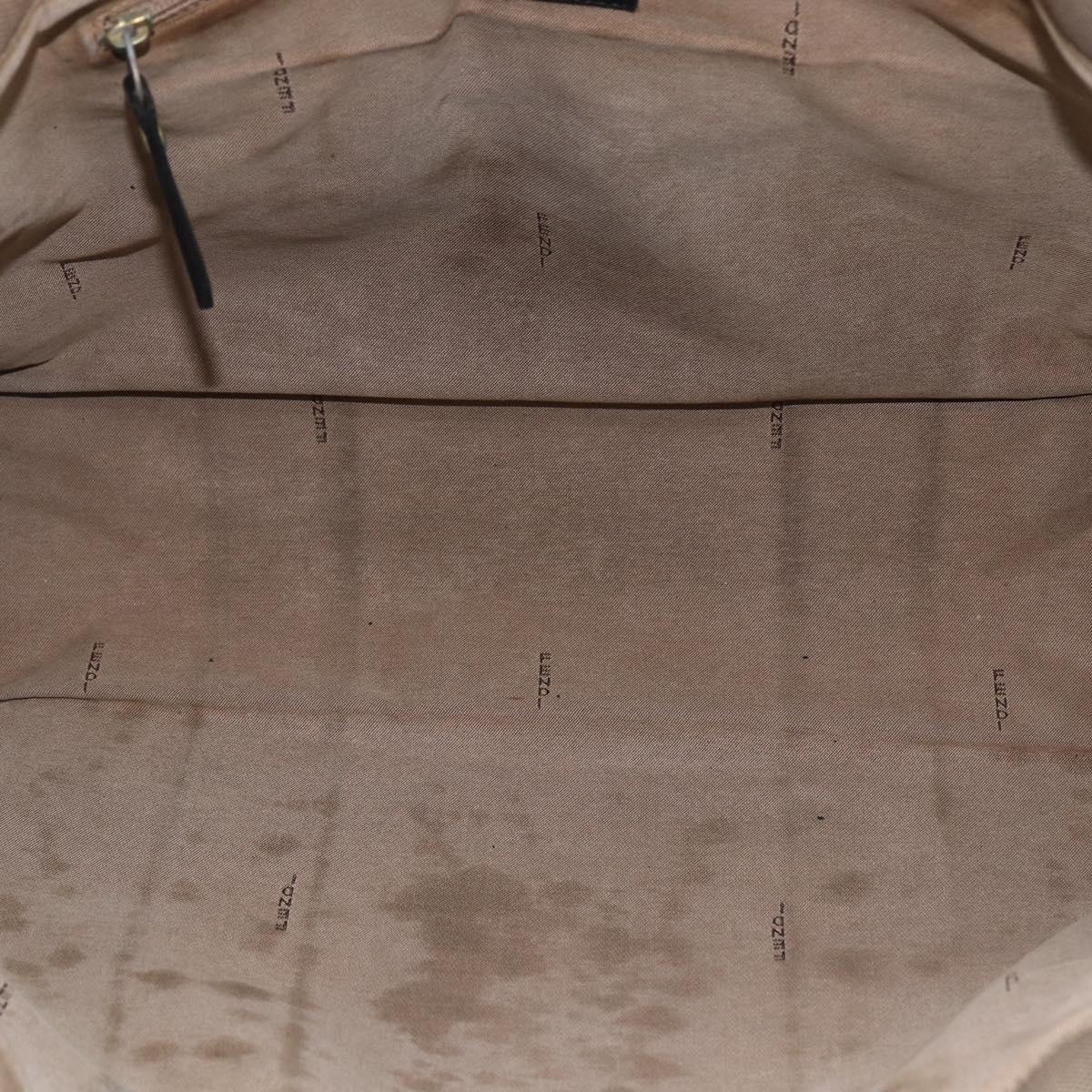 FENDI Tote Bag Canvas Brown Silver Auth bs33677