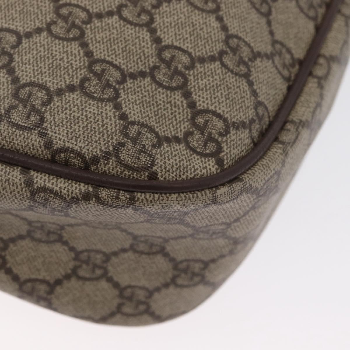 GUCCI GG Supreme Web Sherry Line Bag PVC Beige Gold 001 754 6177 Auth bs33691